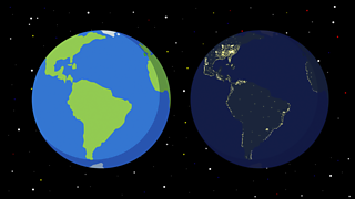 The Earth in daylight and darkness