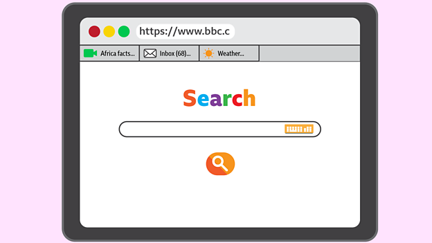You type the keywords or a question into the search engine