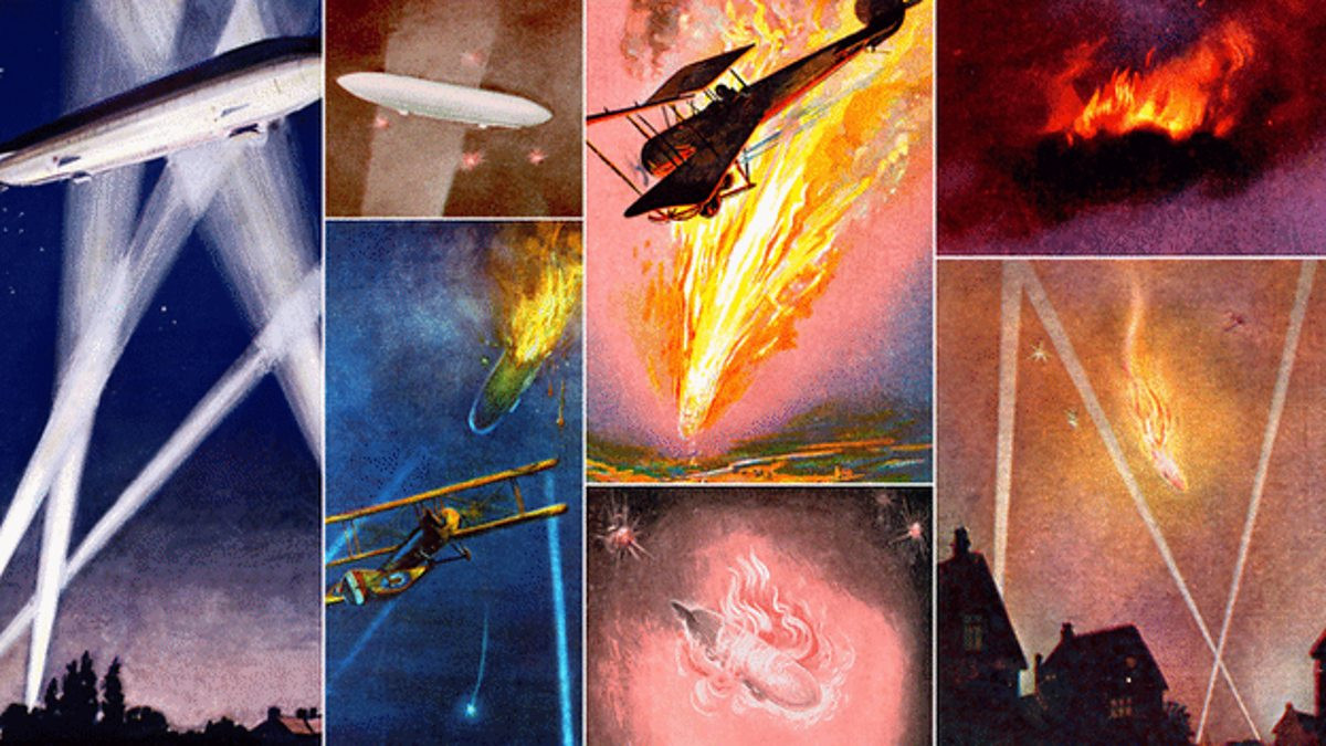 What were air raids like in World War One?