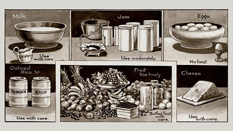 What did people eat during World War One?