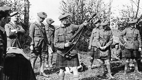 What did men do on the front line in World War One?