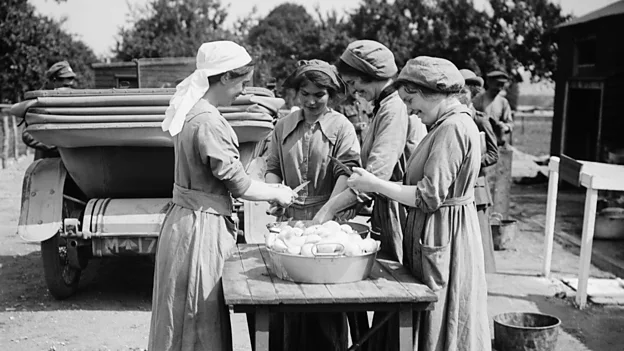 Women cooked for men in camps and hospitals